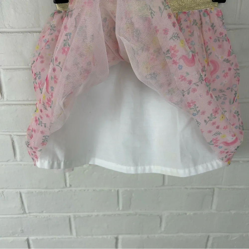 Carter’s Girls Floral Unicorn Tulle Tutu Skirt Size 6/6X